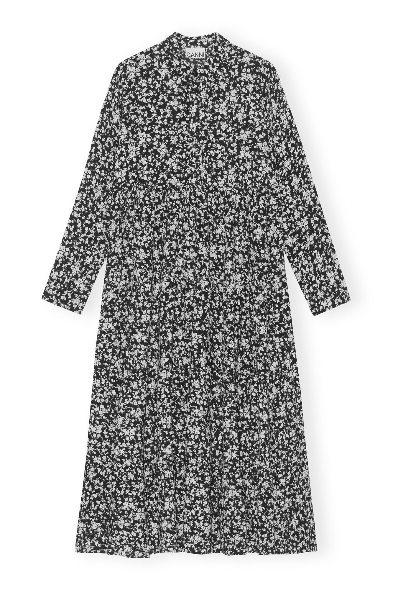 Printed Crepe Layer Kleid
