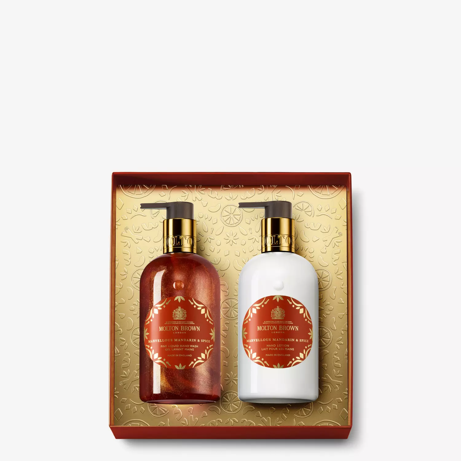Wunderbares Mandarin & Spice Handseife und Handlotion Set