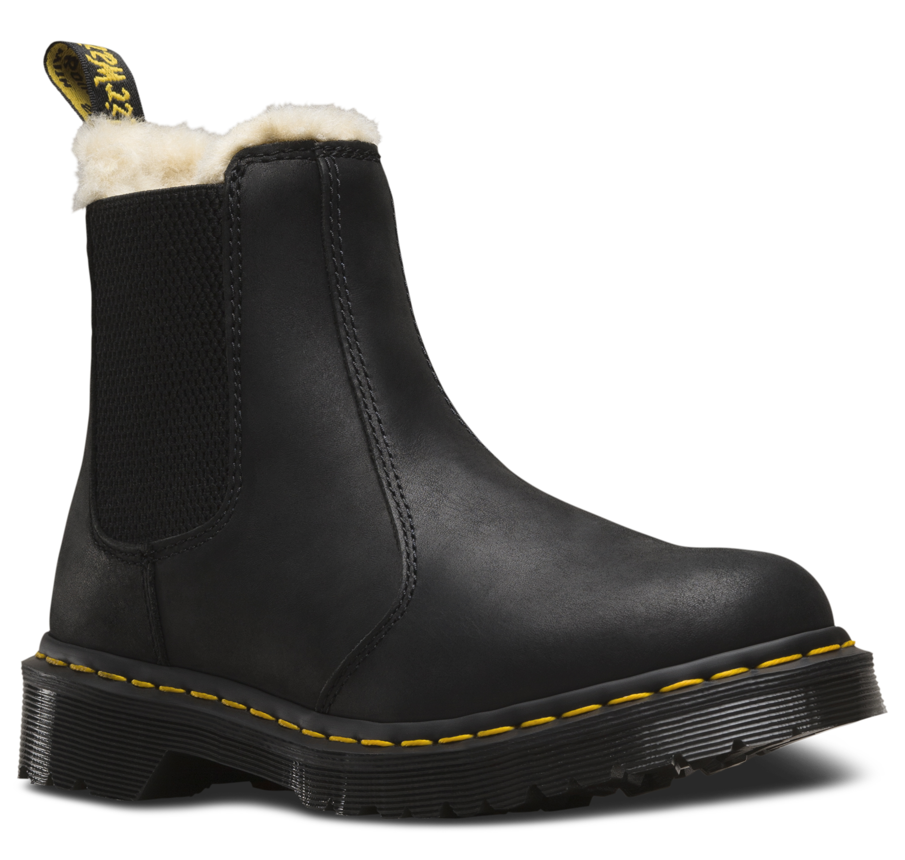Leonore Black Burnished Boot Dr. Martens schwarz