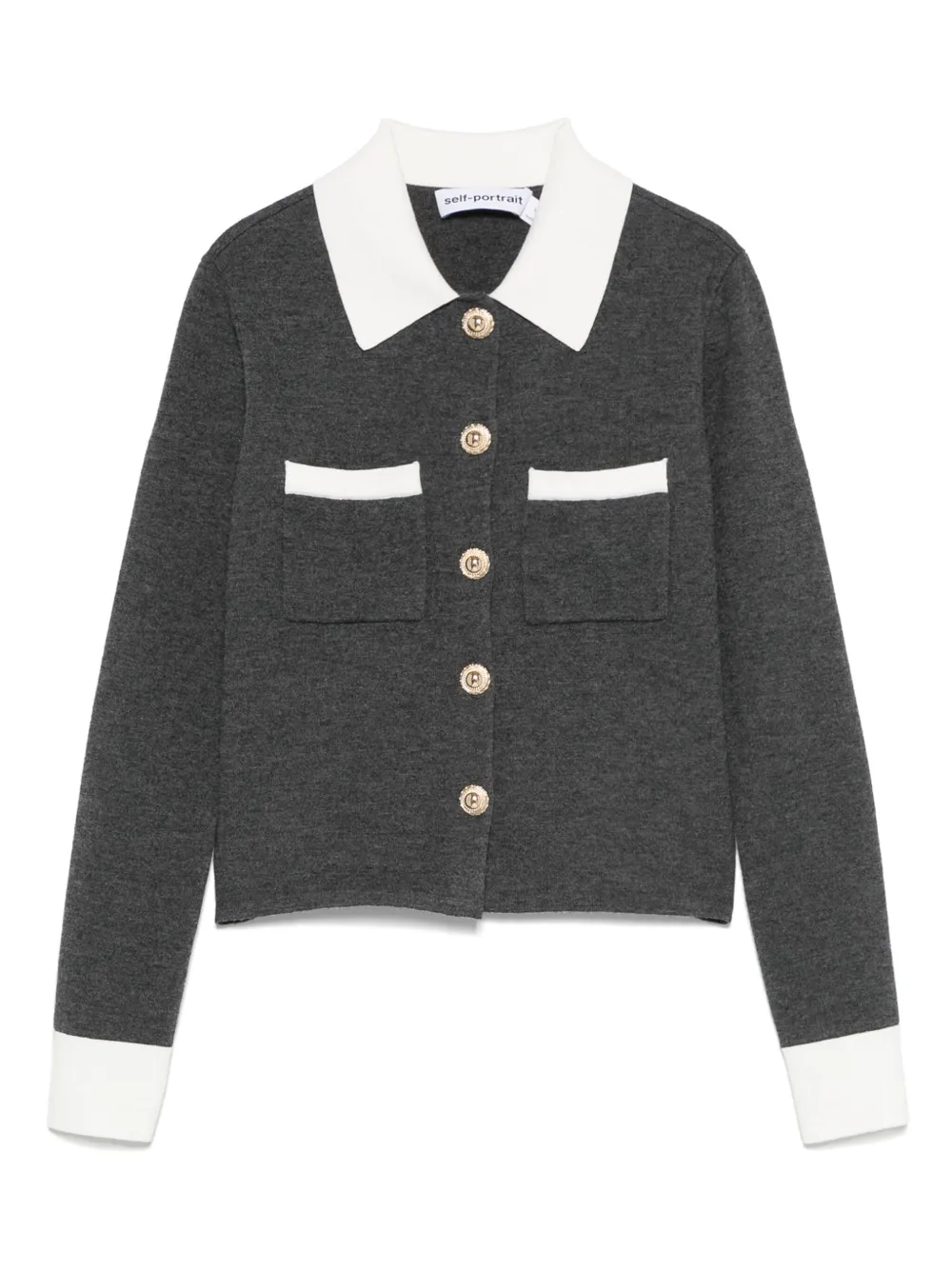 Collar Strickjacke