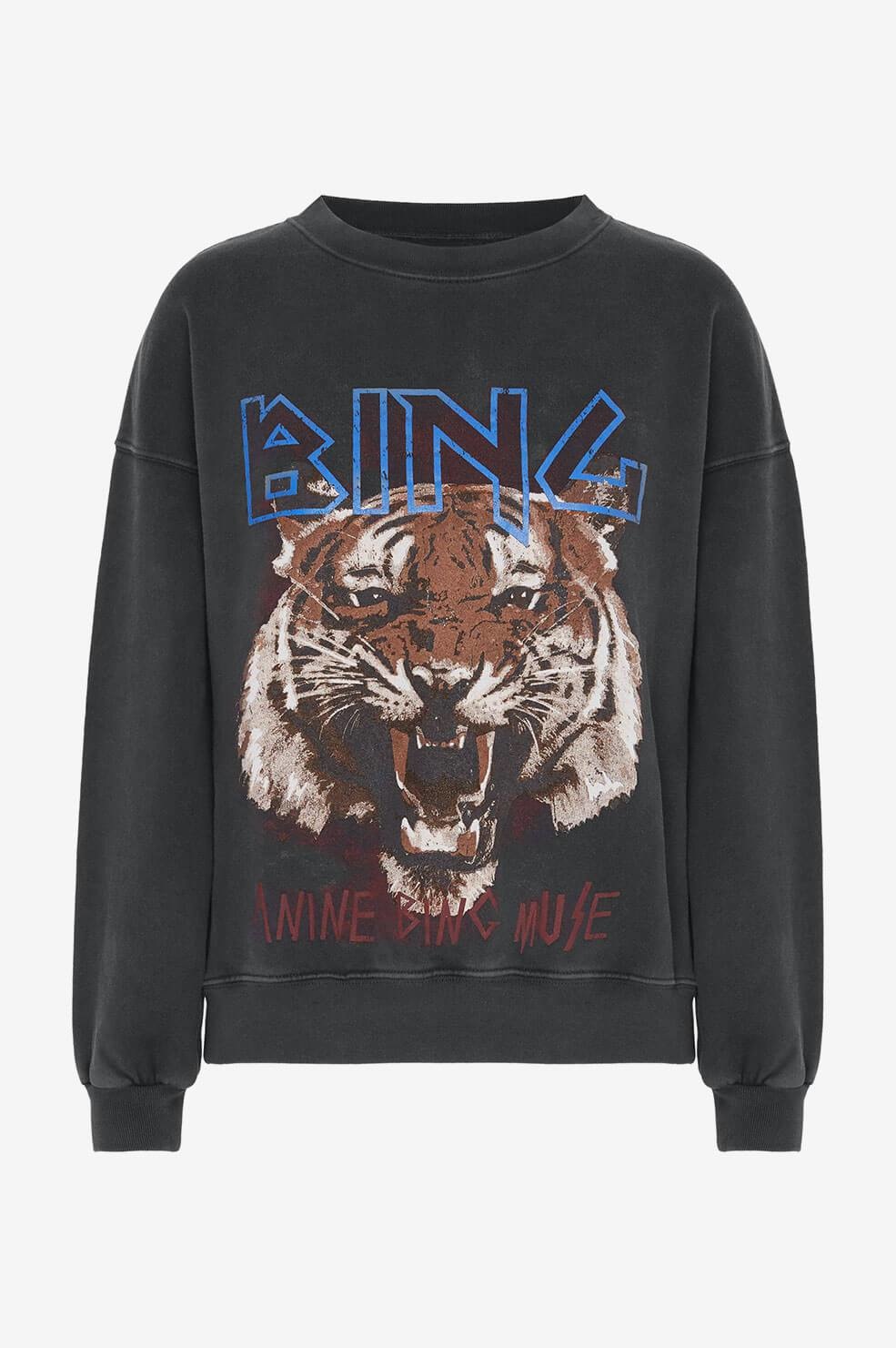 Tiger Sweatshirt Anine Bing schwarz