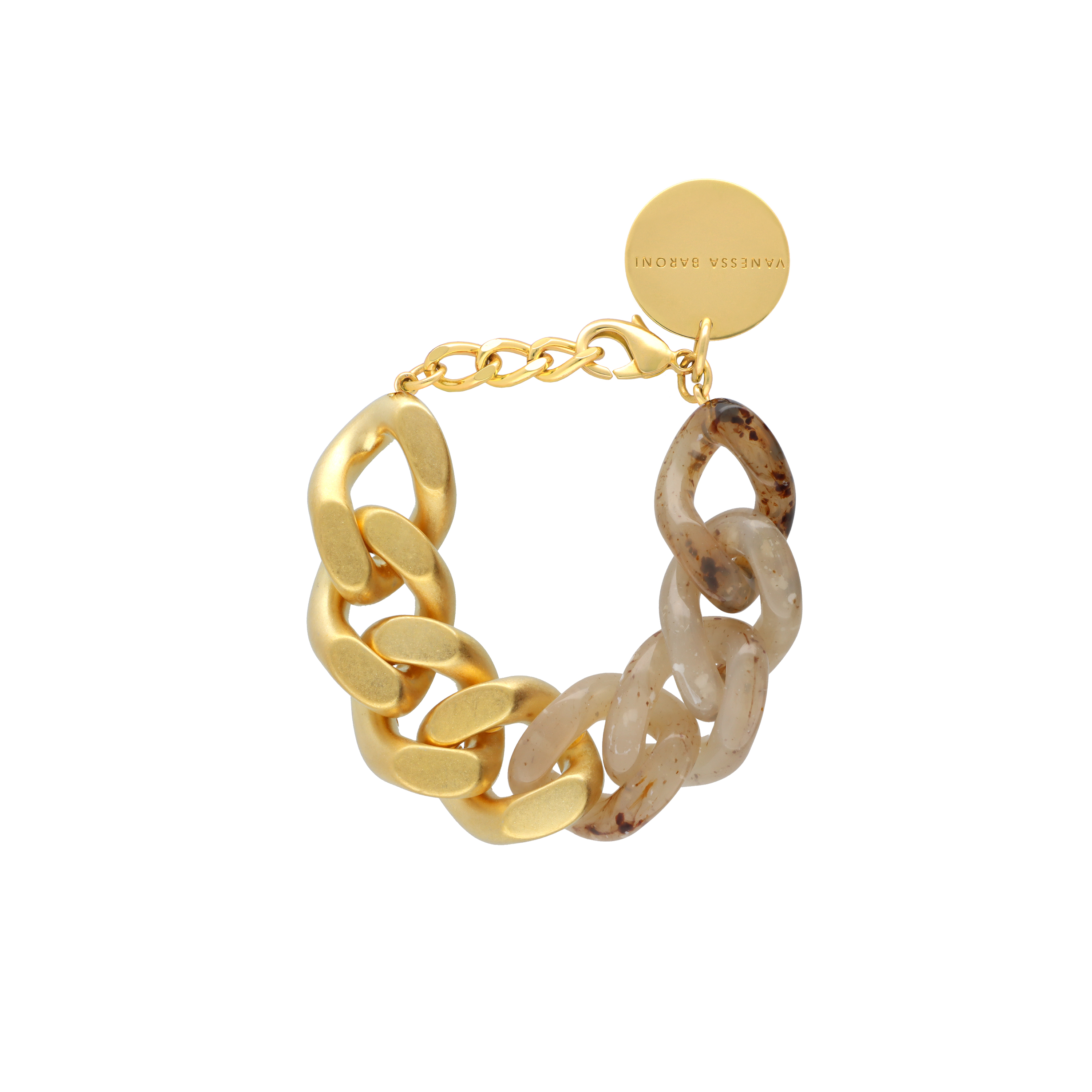 GREAT Bracelet 2 Color Light Bernstein - Gold Vintage