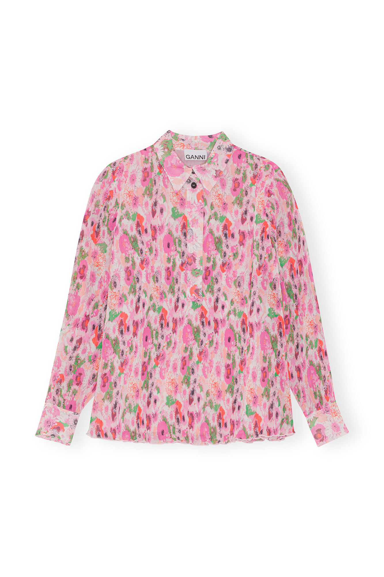 Pleated Georgette Bluse