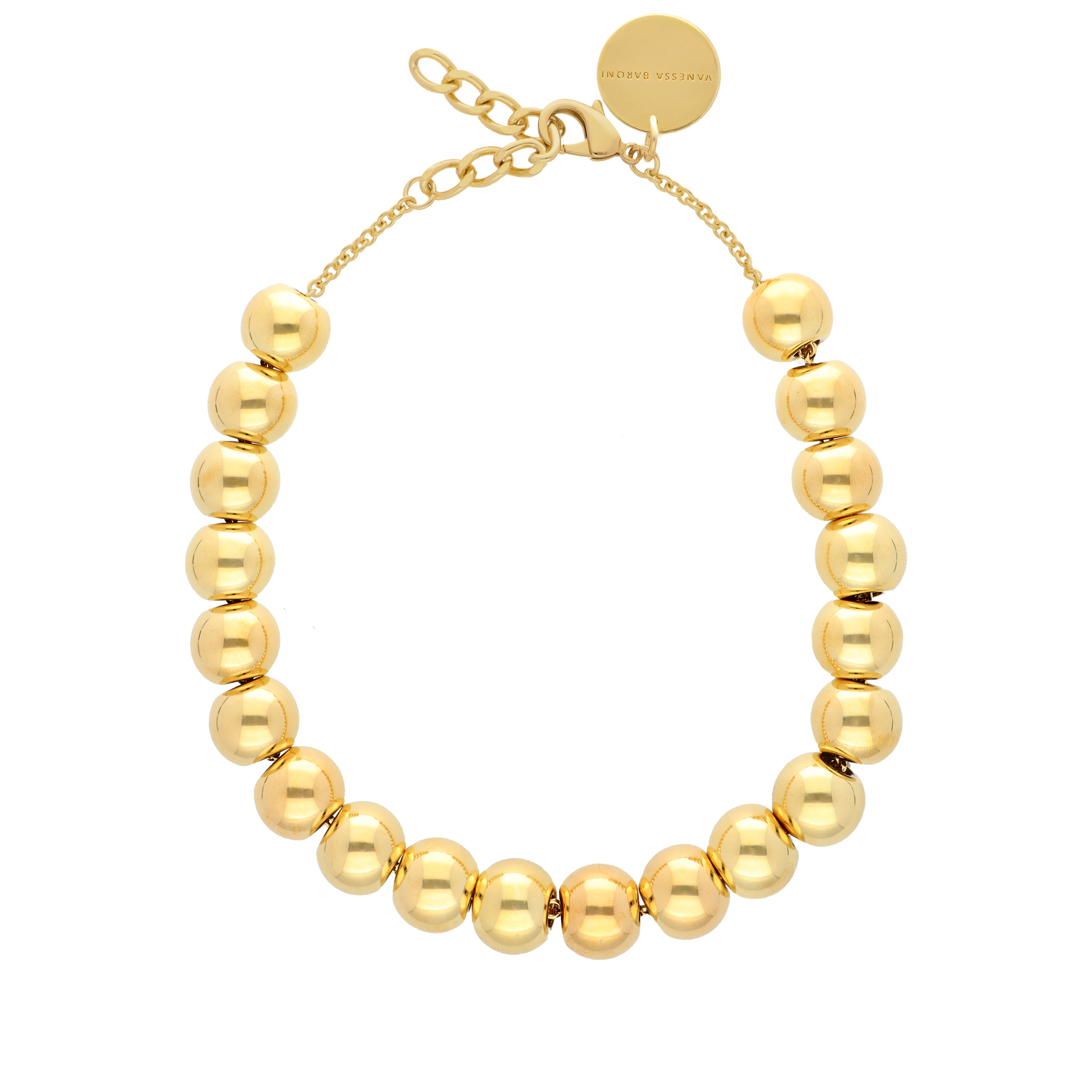 Small Beads Necklace Short Gold