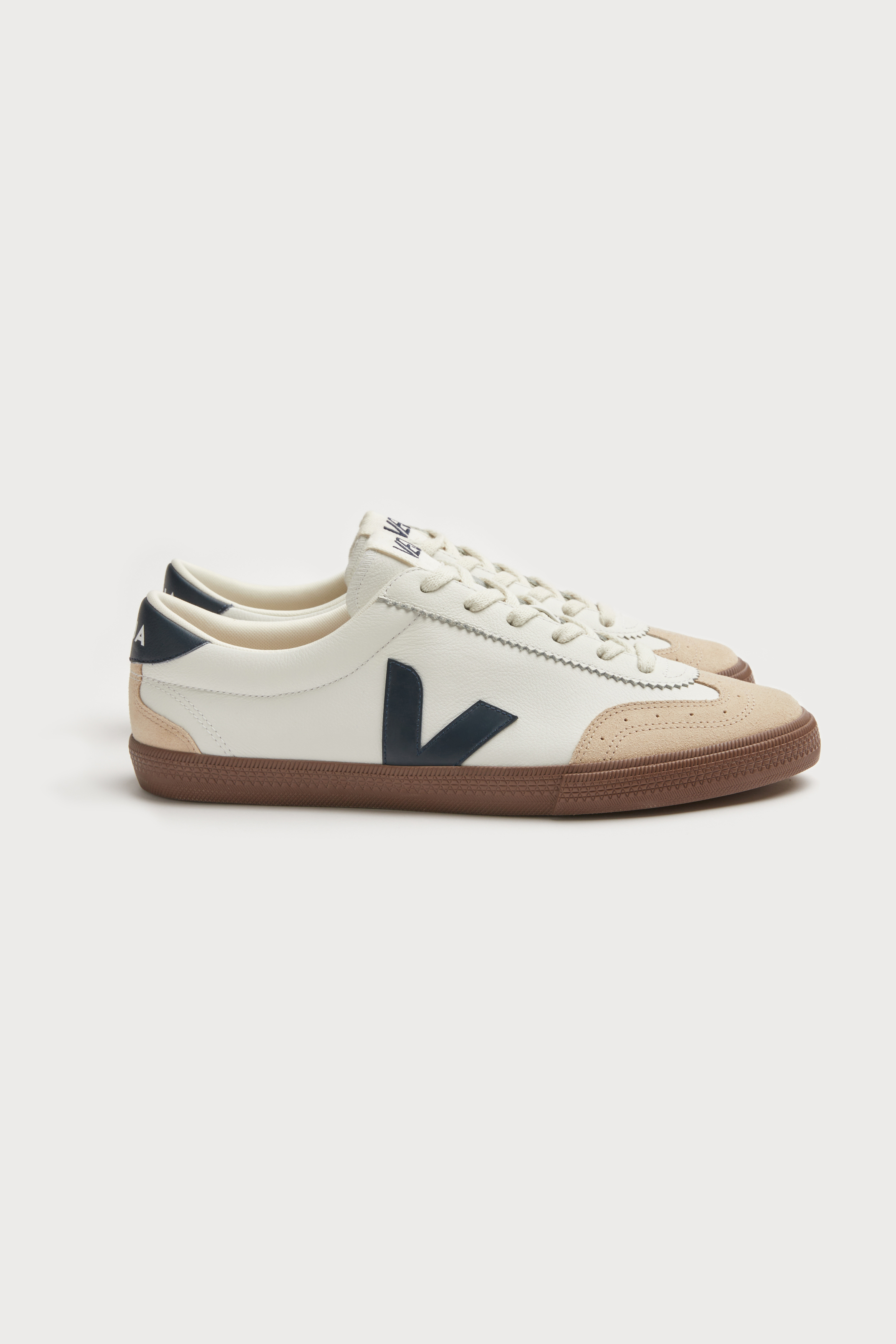 Volley Leather White Nautico Bark Sneaker
