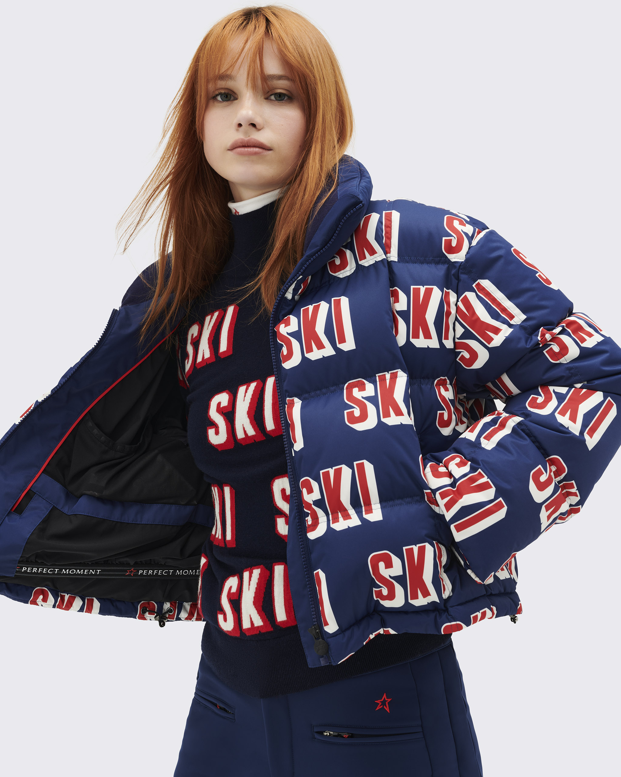Ski Print Nevada Daunen Jacke