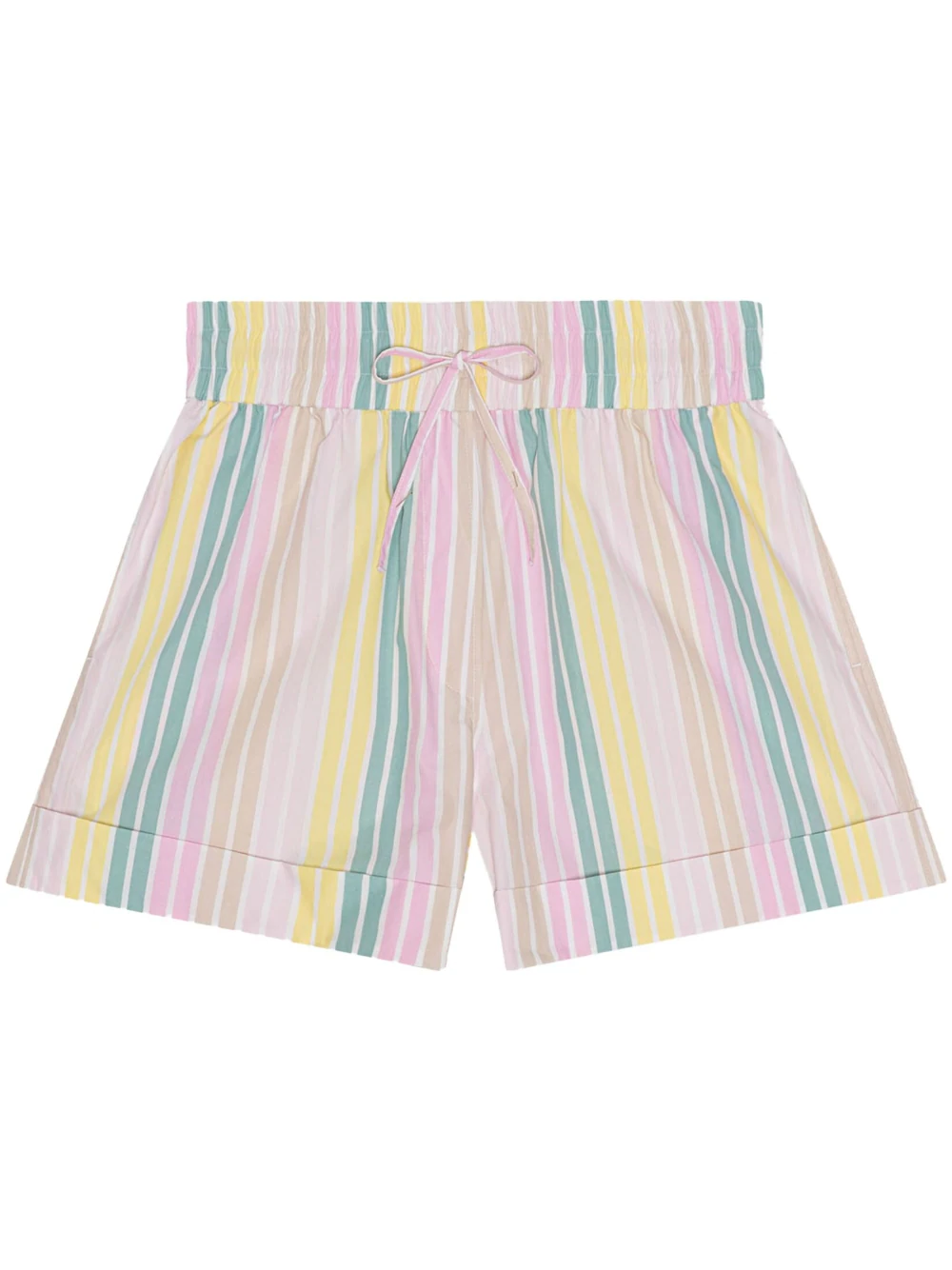 Stripe Cotton  Shorts